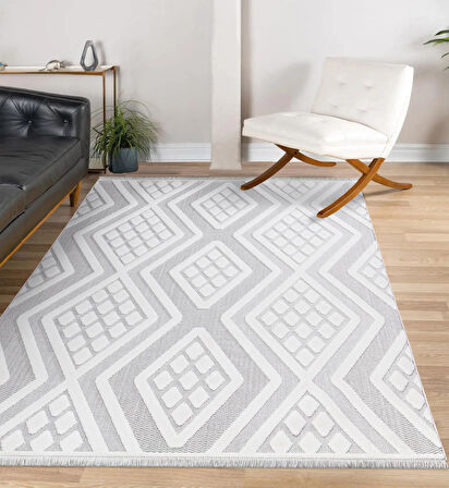 İpek Halı Kişiye Özel Ölçü Yolluk Halısı 100x340 Almond 11407 Beyaz