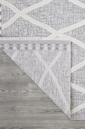 İpek Halı Kişiye Özel Ölçü Yolluk Halısı 100x340 Almond 11405 Gri