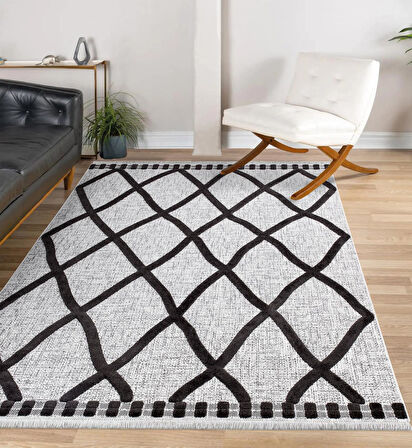 İpek Halı Kişiye Özel Ölçü Yolluk Halısı 100x340 Almond 11414 Gri