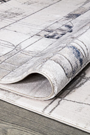 İpek Halı Kişiye Özel Ölçü Yolluk Halısı 100x600 Vales 7820A Gri