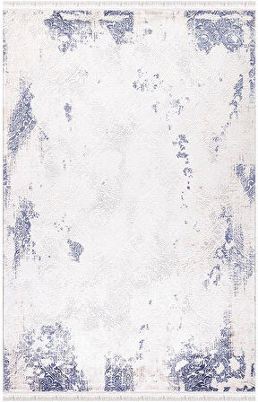 İpek Halı Kişiye Özel Ölçü Yolluk Halısı 80x450 Blossom 13551 Mavi