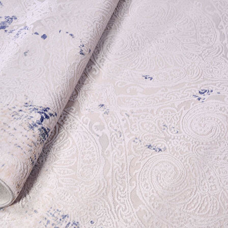 İpek Halı Kişiye Özel Ölçü Yolluk Halısı 80x450 Blossom 13551 Mavi