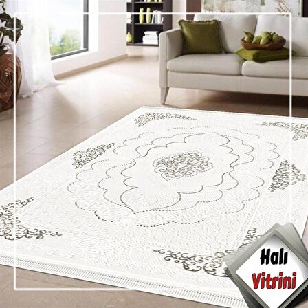 Dinarsu Oval Oda Halısı Klasik 80x150 Gold GD004 695 Krem