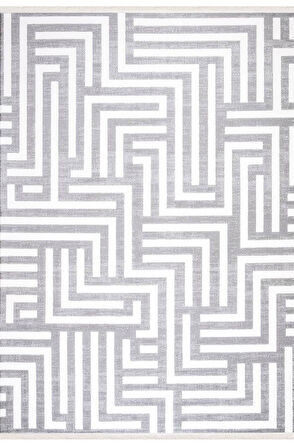 İpek Halı Özel Ölçü Oda Halısı 120x600 Lapena 11553 Gri