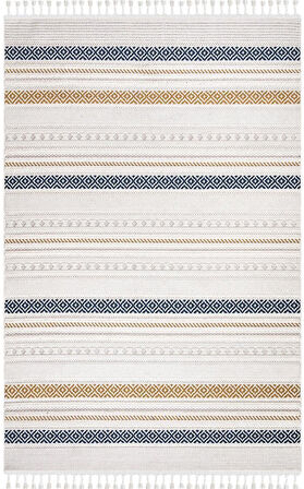 İpek Halı Özel Ölçü Oda Halısı 120x500 Lupin 18504 Krem