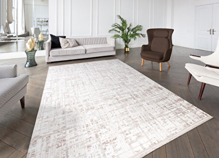 İpek Halı Özel Ölçü Oda Halısı 120x400 Gordion 16151 Krem