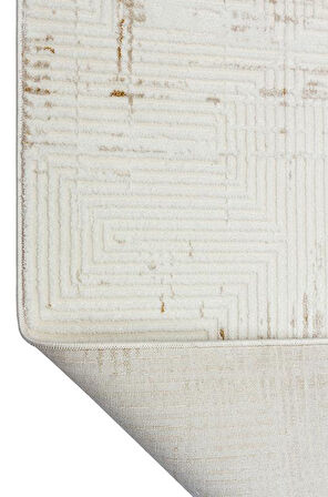 Kreasyon Halı Kişiye Özel Ölçü Salon Halısı 200x500 Kadifem KD011 Krem