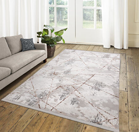 İpek Halı Kişiye Özel Ölçü Salon Halısı 200x350 Filiya 11254 Krem