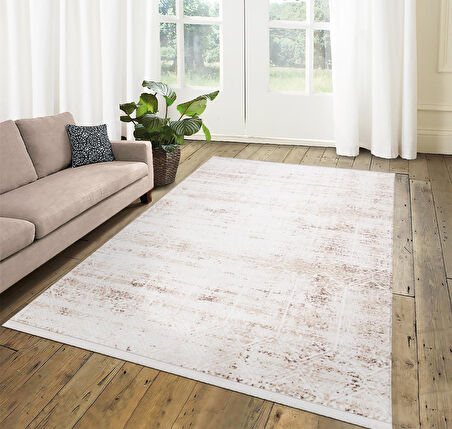İpek Halı Kişiye Özel Ölçü Oda Halısı 150x600 Filiya 11300 Krem