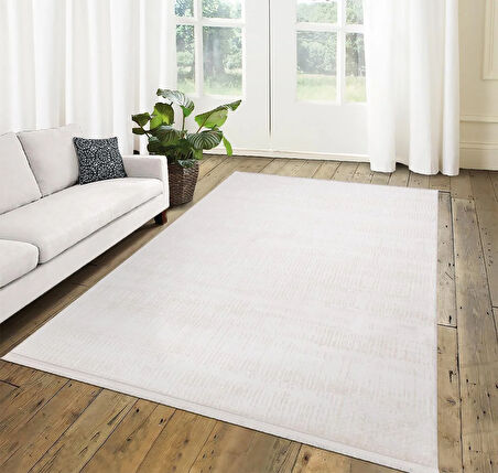 İpek Halı Kişiye Özel Ölçü Oda Halısı 150x600 Filiya 11301 Krem