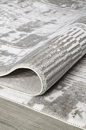 İpek Halı Kişiye Özel Ölçü Oda Halısı 120x500 Filiya 11352 Vizon