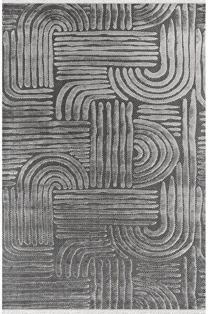 Kreasyon Halı Kişiye Özel Ölçü Salon Halısı 200x400 Boyut BY044 Gri
