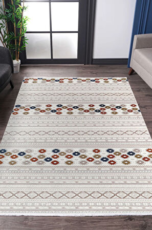 Kreasyon Halı Kişiye Özel Ölçü Oda Halısı 120x550 Bristol BI006 Çok Renkli