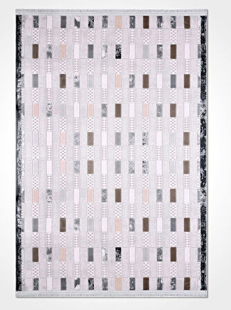 İpek Halı Kişiye Özel Ölçü Yolluk Halısı 80x600 Roxanne 17192 Gri
