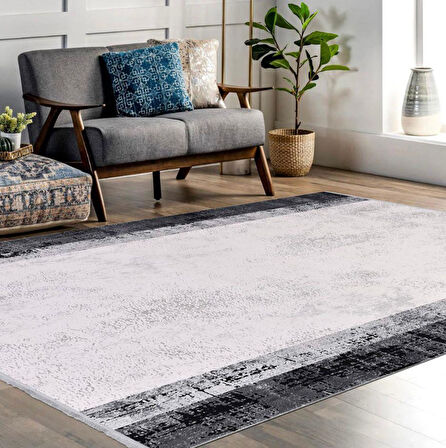 İpek Halı Kişiye Özel Ölçü Yolluk Halısı 80x600 Roxanne 17107 Gri
