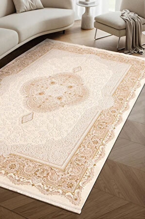 Saten Halı Crown Koleksiyonu CR001S Bej