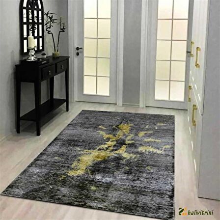 Hitit Yolluk Halısı Modern 80x140 Lidya Lüx 4077 Gri