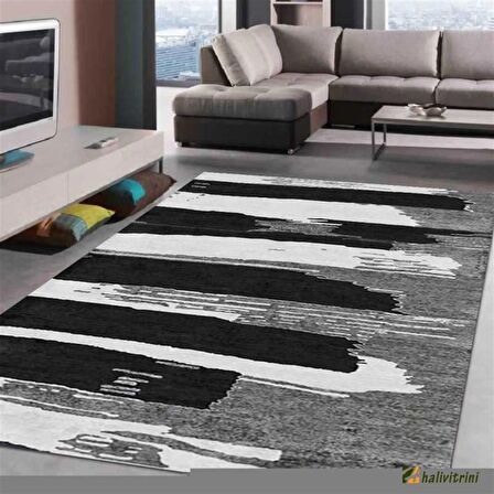 Hitit Yolluk Halısı Modern 80x140 Lidya Lüx 4136 Siyah