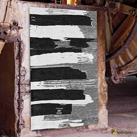 Hitit Yolluk Halısı Modern 80x140 Lidya Lüx 4136 Siyah