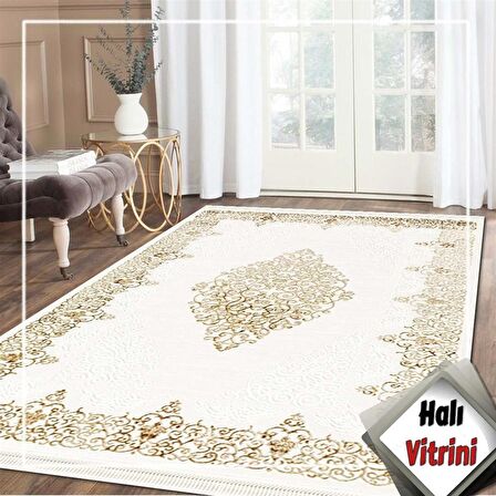 Dinarsu Salon Halısı Klasik 200x290 Gold GD001 060 Krem