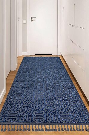 Kreasyon Yolluk Halısı Vintage/Retro 100x200 Rönesans 9210 Mavi