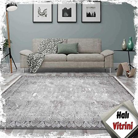 Dinarsu Oval Yolluk Halısı Modern 80x150 Arora 31885 095 Gri