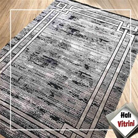 Merinos Yolluk Halısı Modern 80x150 Bamboo Lavi 34666 970 Siyah