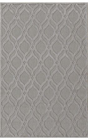 Padişah Salon Halısı Modern 200x290 Dekor 54093 295 Gri