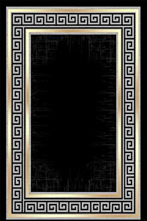 Kreasyon Dijital Oda Halısı Modern 120x180 Pandora 2723 Siyah