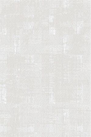 Kreasyon Kesme Salon Halısı Modern 200x500 Vavien 1369 Beyaz