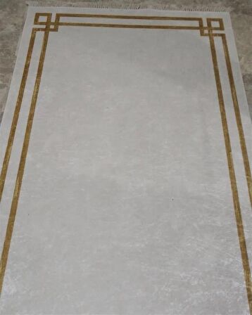 Hitit Kesme Yolluk Halısı Modern 80x250 Lidya Lüx 4209 Altın