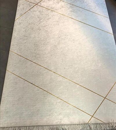 Hitit Kesme Yolluk Halısı Modern 80x450 Lidya Lüx GK110 Altın