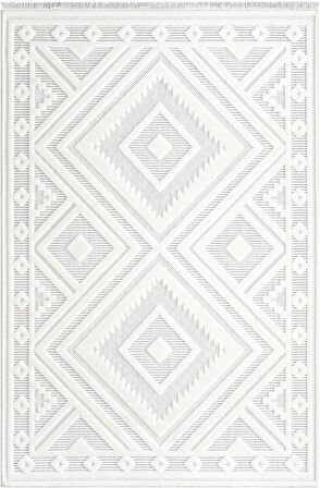 İpek Halı Modern Almond 11415 Beyaz