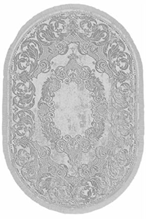 İpek Oval Halı Sardes 6201 Gri