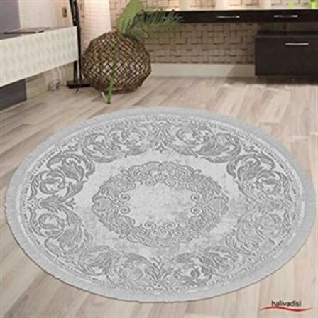 İpek Daire Halı Sardes 6201 Gri