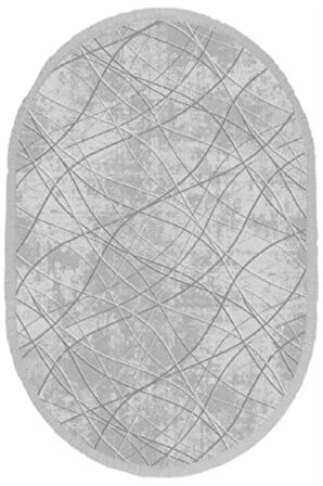 İpek Oval Halı Sardes 6310 Gri