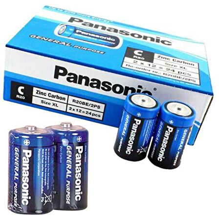 PANASONIC MANGANEZ ORTA BOY 24 LÜ  PİL PAKET FİYATI