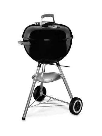 Weber Classic Kettle 47 cm – Parlak Siyah Emaye Emayeli Kazan | One-Touch™ Temizlik | Kompakt 47 cm Çap