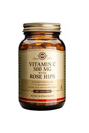 Vitamin C 500 Mg With Rose Hips 100 Tablet
