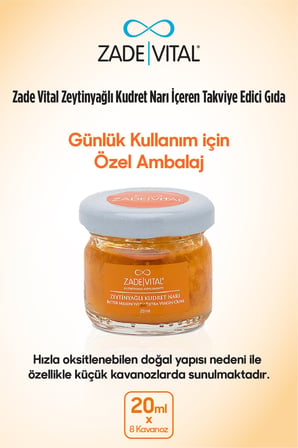 Zade Vital Zeytinyağlı Kudret Narı 20 ml x 8 Cam Kavanoz