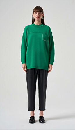 Nuss Cep Taş İşlemeli Merserize Tunik 7009 Benetton