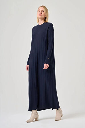 Missa Astana Merserize Elbise Lacivert