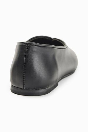 Siyah Minimal Deri Babet