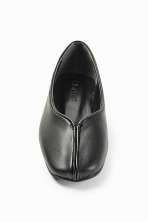 Siyah Minimal Deri Babet