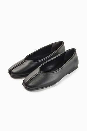 Siyah Minimal Deri Babet