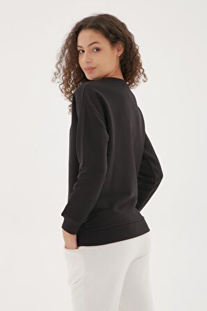 Baskılı Sweatshirt Siyah / Black