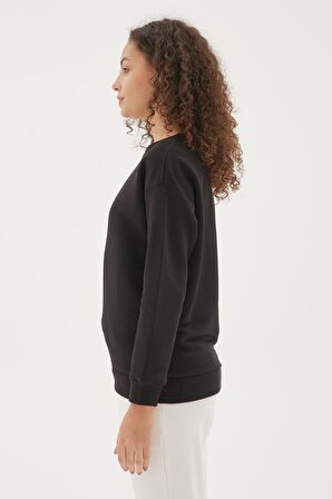 Baskılı Sweatshirt Siyah / Black