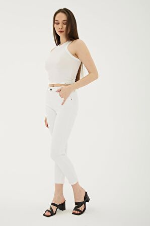 Denim Pantolon Beyaz / White