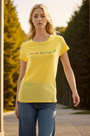 Baskılı T-Shirt Sarı / Yellow