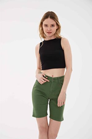 Kolsuz Crop Bluz Siyah / Black